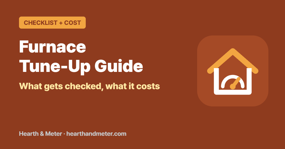 Furnace tune-up guide: what gets checked and what it costs